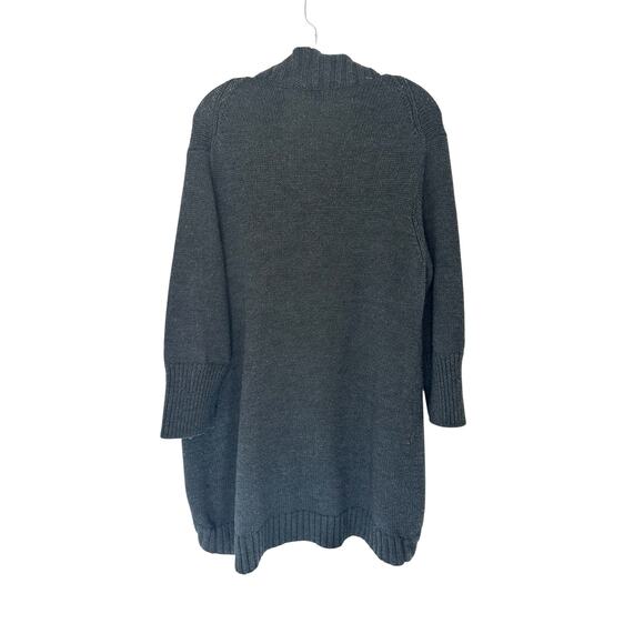 Eileen Fisher Cardigan Black Wool Soft Cozy Cable Knit Oversized Relaxed Size XL - Picture 8 of 11